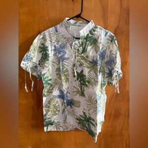 Tropical Print Men's Shirt and short outfit